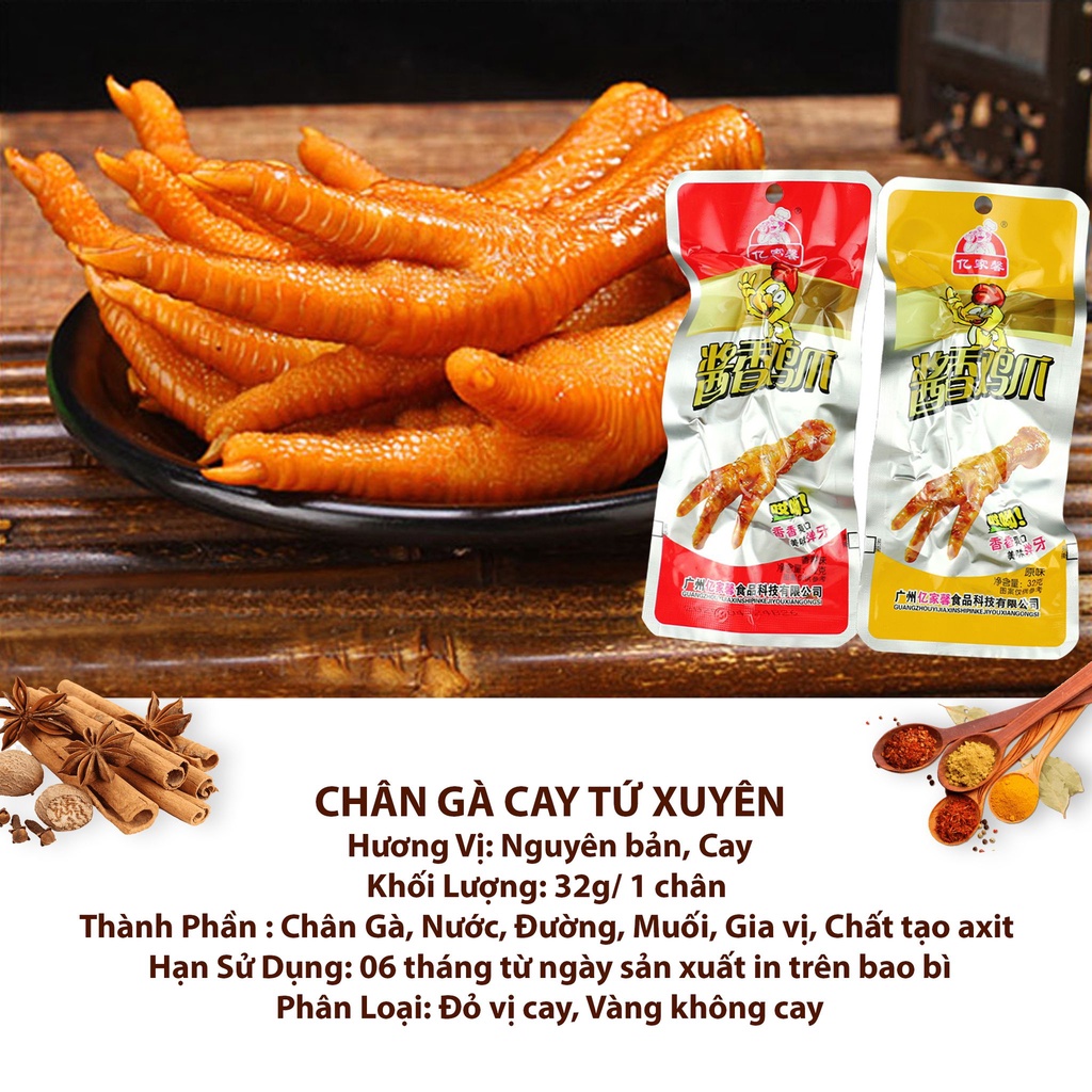 1 bịch 30 chân gà cay Chân gà tứ Xuyên siêu ngon