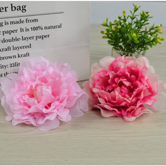 Đầu hoa mẫu đơn rời 13cm trang trí tết phụ kiện handmade vòng hoa mã M04