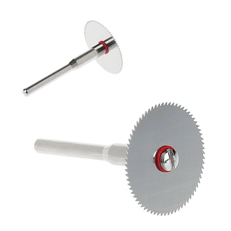 Bộ 10 lưỡi cưa đồ gỗ 25mm + 2 Trục gắn đĩa lưỡi cưa cho máy khoan đa năng Dremel