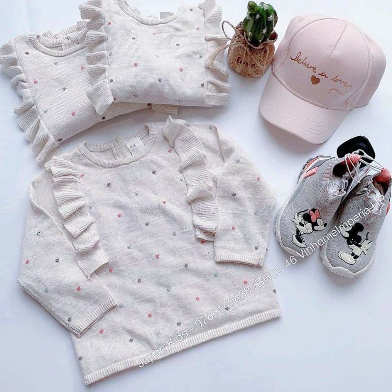 Áo len bé gái Hm auth