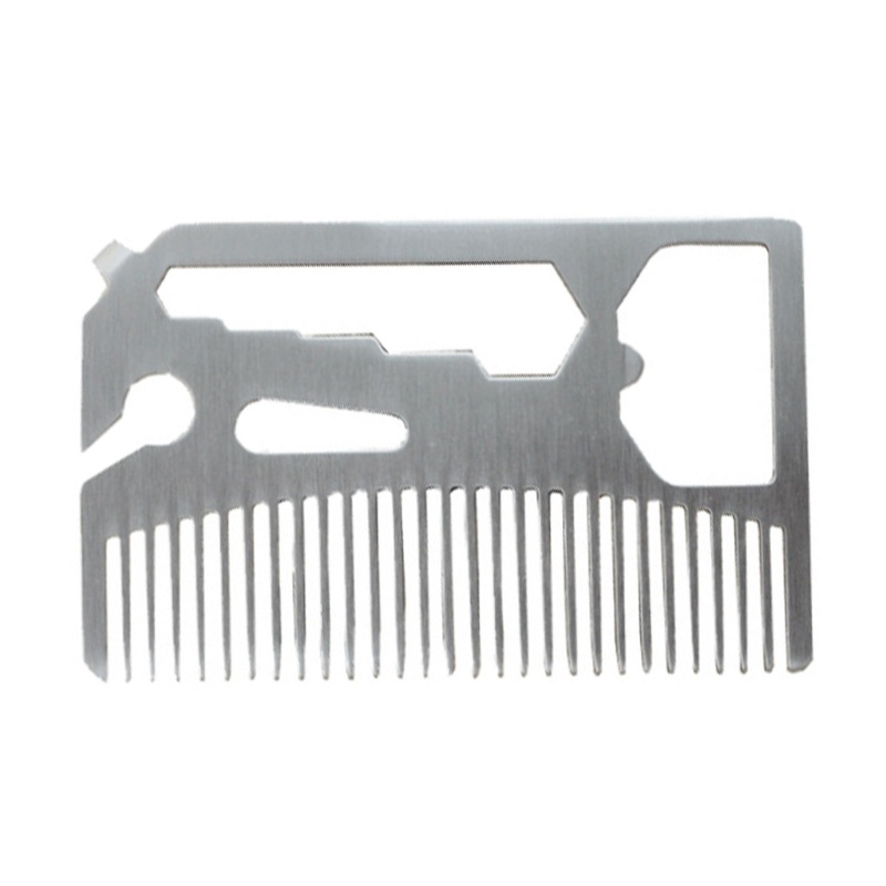 Lược Chải Tóc Bằng Thép Không Gỉ 304 Tạo Kiểu Màu Bạc / Đen