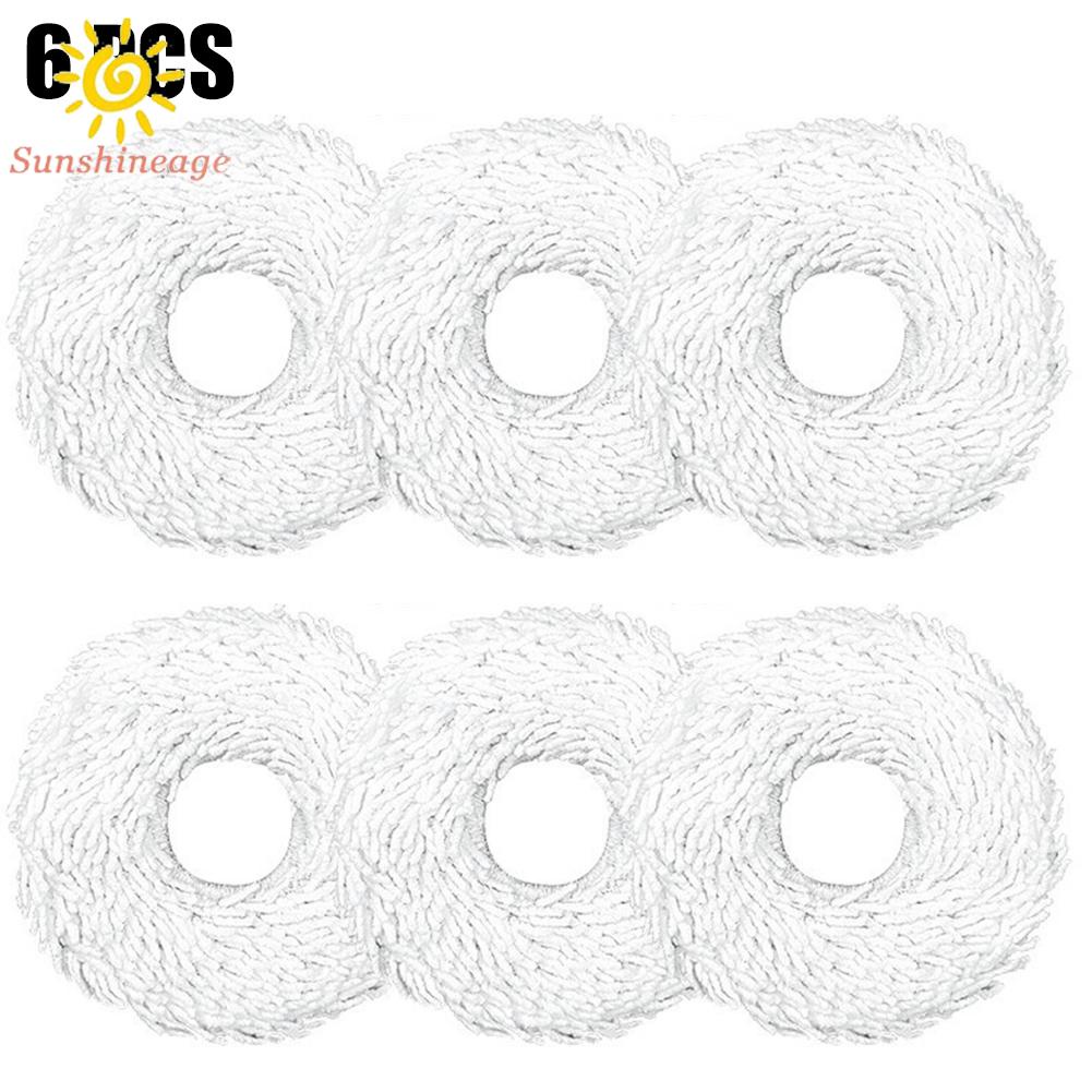 SUNAGE- ~6 Pack Mop Cloth For Bot W10 &amp; W10 Pro Self-Cleaning Vacuum Cleaner Part New【SUNAGE-HOT Fashion】