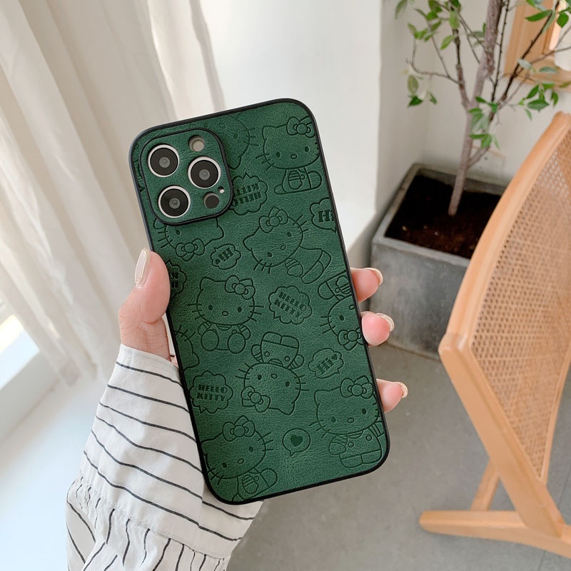 Ốp điện thoại hình Hello Kitty thích hợp cho iPhone 13 12 mini 11 pro xs max x xr 7 8 plus