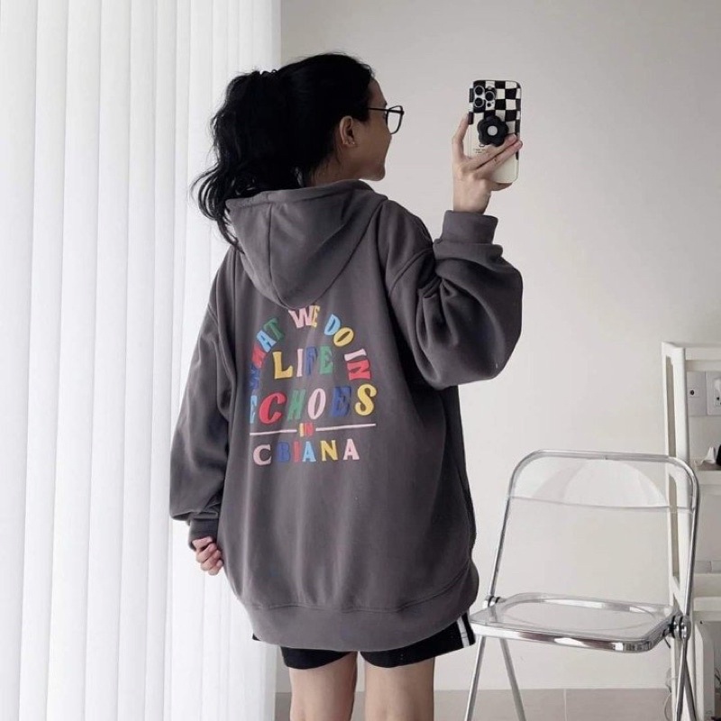 Áo Khoác Nỉ CBiANA Bảy Màu Chất Nỉ Ngoại 1 Lớp Dáng Unisex