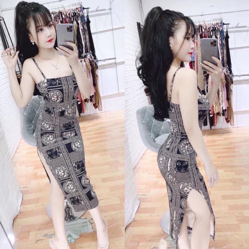 ĐẦM NỮ ÔM BODY HỌA TIẾT IN CHUYỂN NHIỆT SẮC NÉT (CÓ MÚT NGỰC) THỜI TRANG THIẾT KẾ VESTA CN65