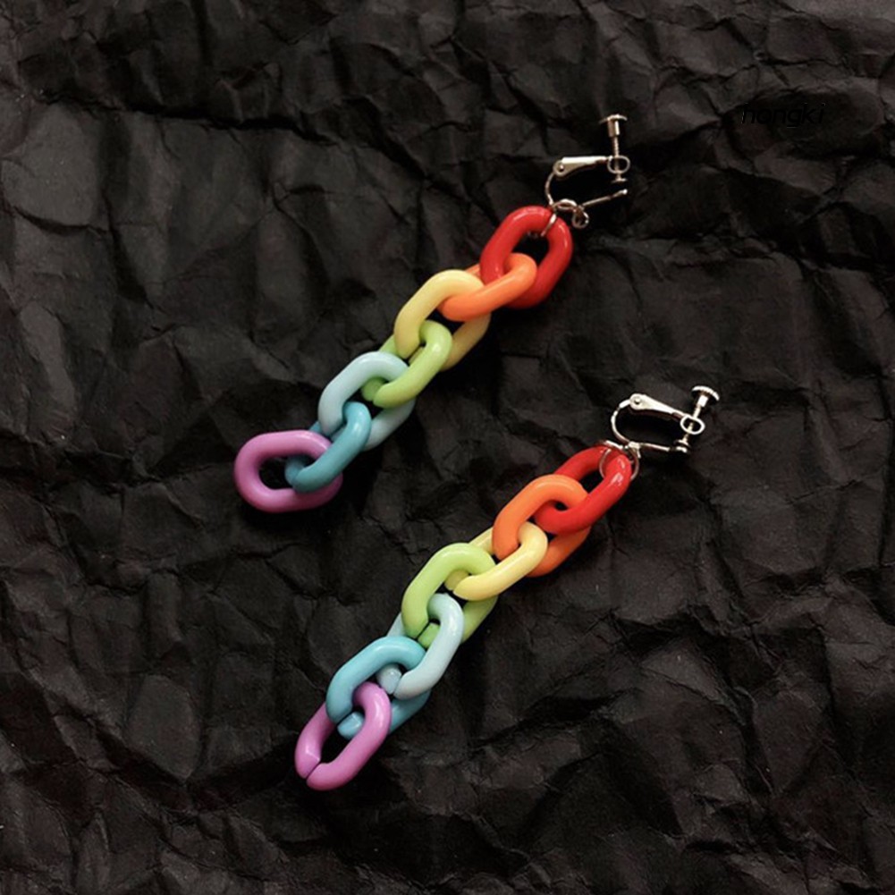 Đôi Bông Tai Dáng Dài Phối Dây Xích Thời Trang Cho Nữ