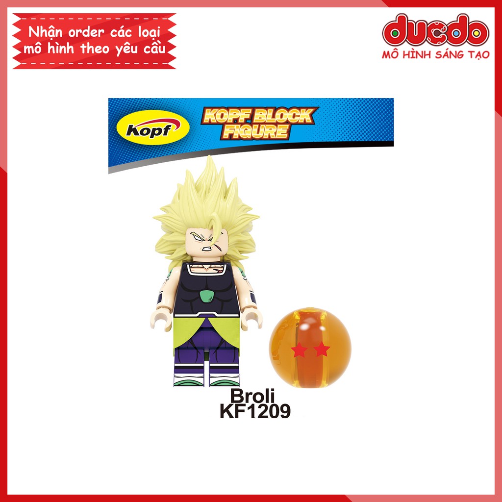 Minifigures các nhân vật trong Bảy viên ngọc rồng - Đồ chơi Lắp ghép Xếp hình Mô hình Mini Dragon Ball Kopf KF6098