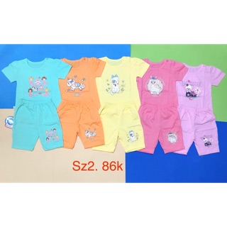 Đồ bộ bé gái lửng chất cotton xịn 100% size 8-24kg nhãn hiệu Hello B&B