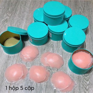 Miếng dán ngực silicon hộp sắt (5 đôi)