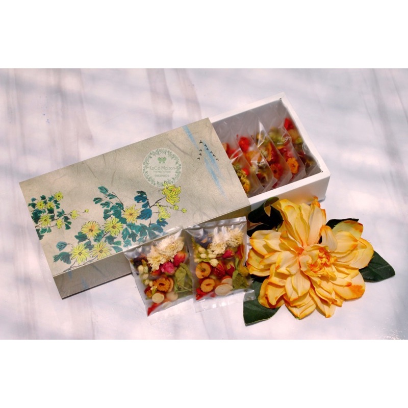 Hộp 10 gói trà hoa Bách niên