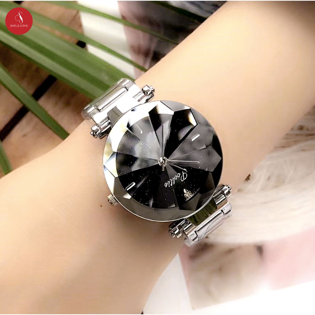 Đồng hồ nữ SCOTTIE 9027 cao cấp 33mm (Nâu/Xám) + Tặng Hộp đựng đồng hồ thời trang & Pin