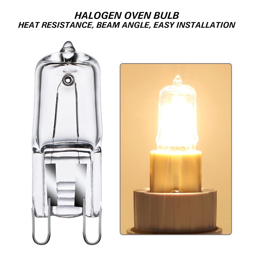 Bóng Đèn Halogen G9 25W 230V 3000 25W 230V 3000 Chuyên Dụng Cho Lò Nướng°C Set 4 Bóng Đèn Chịu Nhiệt Cho Neff / AEG / Smeg / Zanussi / Bosch / Light