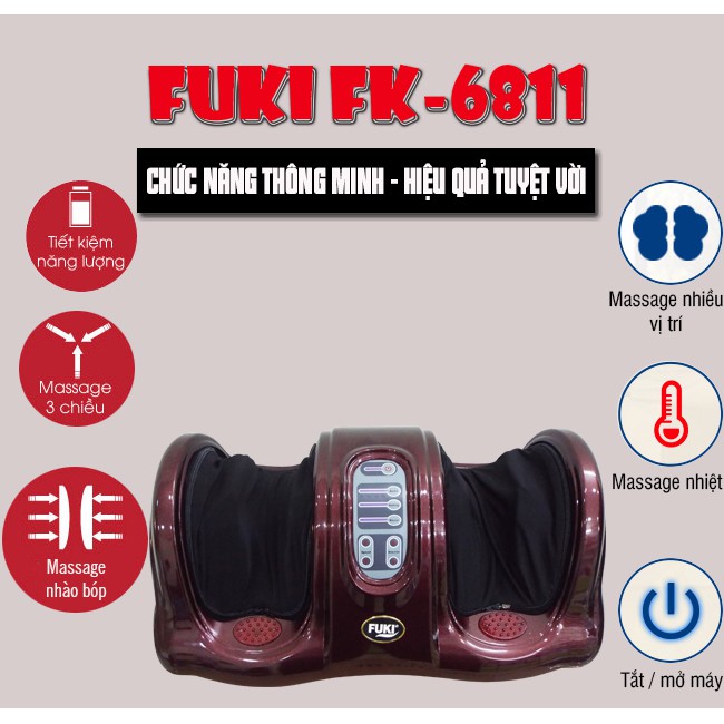 Máy massage chân hồng ngoại Fuki Nhật Bản FK-6811 (Màu nâu)