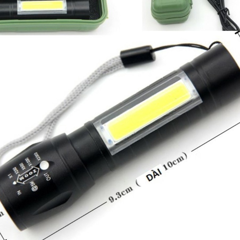 ĐÈN PIN T1 MINI POLICE 3 CHẾ ĐỘ SÁNG-LED Siêu Sáng Chống Nước Cao Cấp Có Zoom KÈM DÂY SẠC TIỆN LỢI Chất Lượng Cao