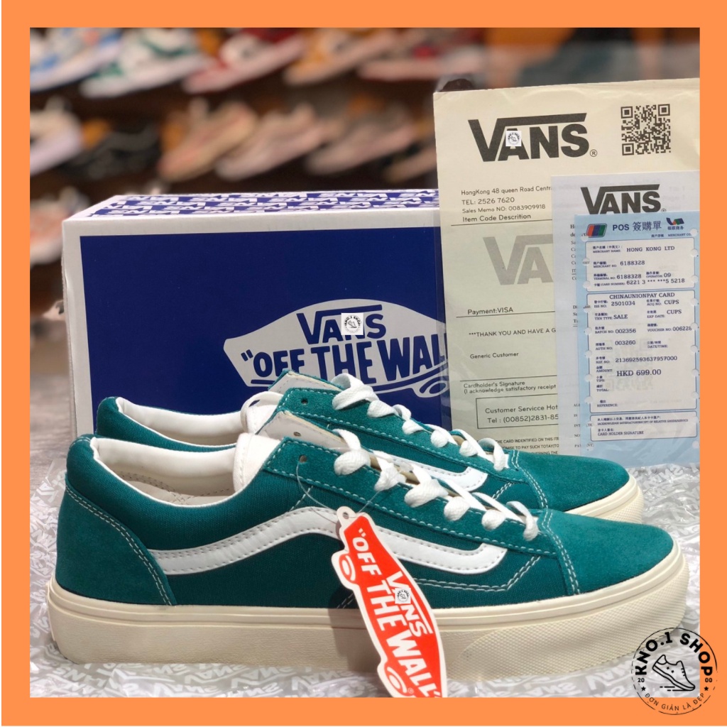 Giày Vans vault Old Skool Xanh Lá Bản Chuẩn 11Trung