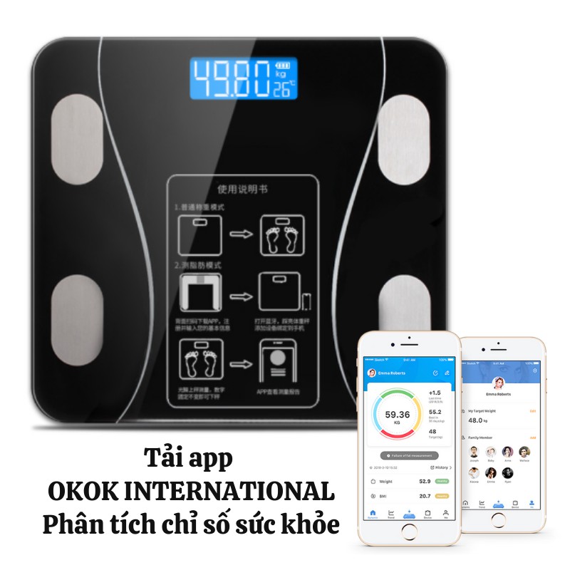 Cân điện tử cân sức khỏe heo hồng cute độ chính xác cao - Sạc pin USB, tiện lợi! TA1