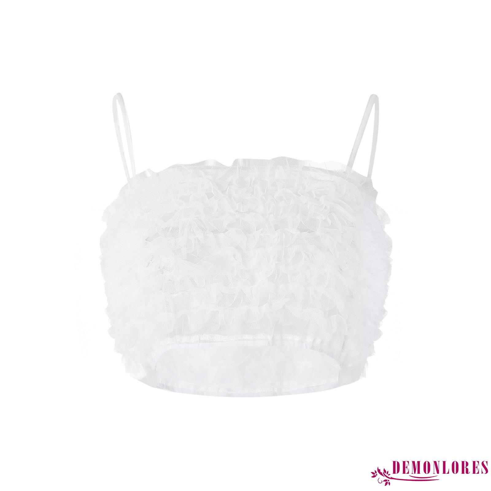 Áo croptop không tay thiết kế xếp tầng thời trang cho nữ | BigBuy360 - bigbuy360.vn