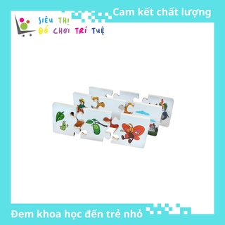 Đồ chơi bằng gỗ xếp hình ba bước phát triển giúp bé rèn luyện óc quan sát tính kiên nhẫn tỉ mỉ phát triển tư duy