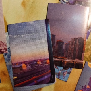 Set 3 tấm nhãn dán tím mộng mơ trang trí sổ sticker
