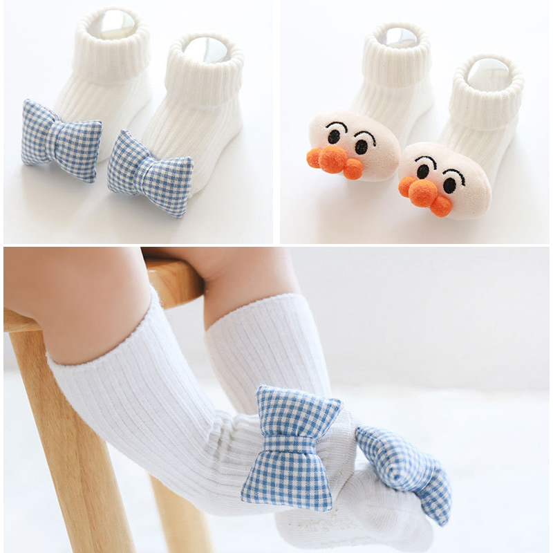 Tất Cotton In Họa Tiết Hoạt Hình 3d Xinh Xắn Cho Bé