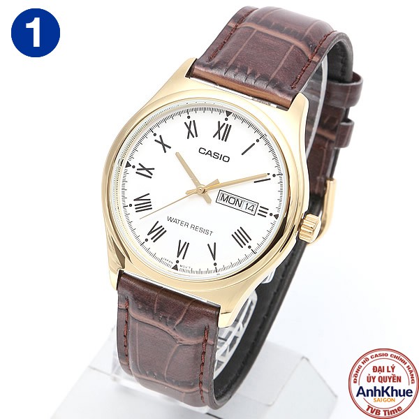 Đồng hồ nam dây da Casio chính hãng Anh Khuê MTP-V006 Series (38mm)