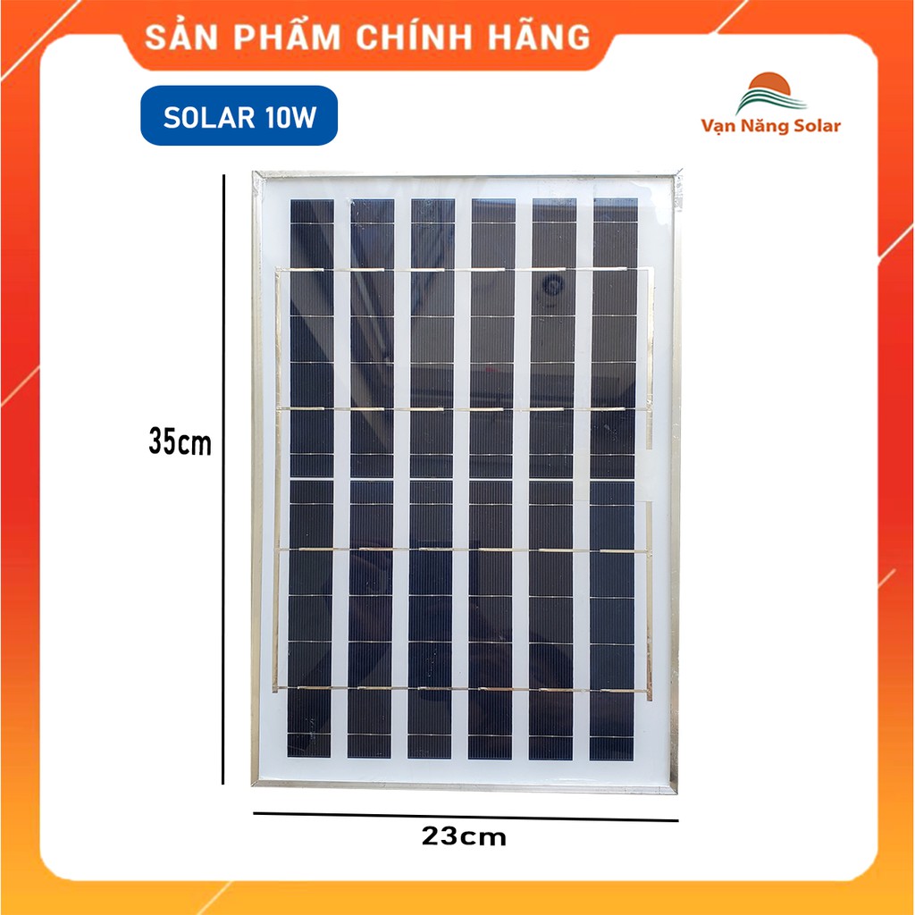 Tấm pin năng lượng mặt trời 6V 10W Poly - Solar panel 6V 10W Poly