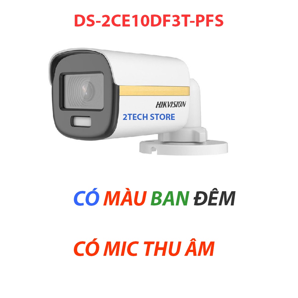 Bộ Camera Quan Sát Có Màu Ban Đêm Tích Hợp Micro Thu Âm Hikvision 8 Kênh Full HD 1080P