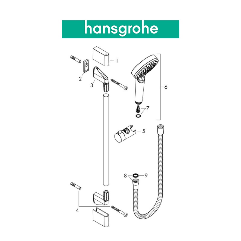 Tay sen kèm thanh trượt hansgrohe Crometta 65 26532