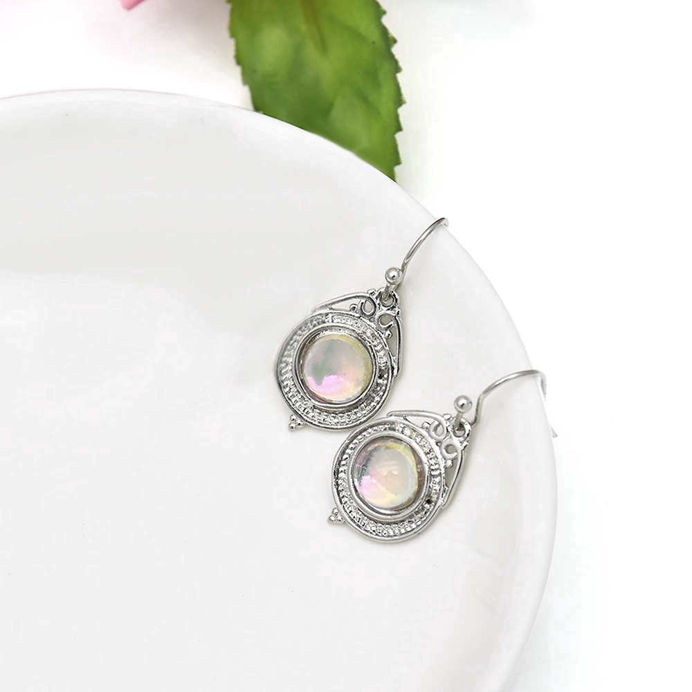 Đôi hoa tai hợp kim đính đá kiểu retro độc đáo cho nữ