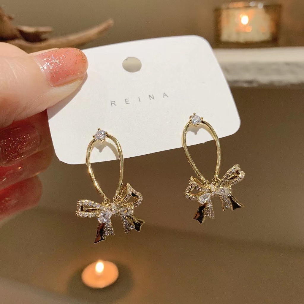 Bông Tai Nơ Bằng Bạc 2022 Sang Trọng