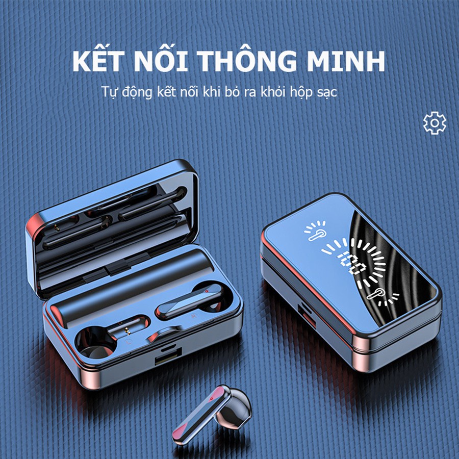 Tai Nghe Bluetooth S20 Tai Nghe Nhét Tai Không Dây Cảm Biến Vân Tay Kiêm Sạc Dự Phòng Bản Quốc Tế Pavu Tech