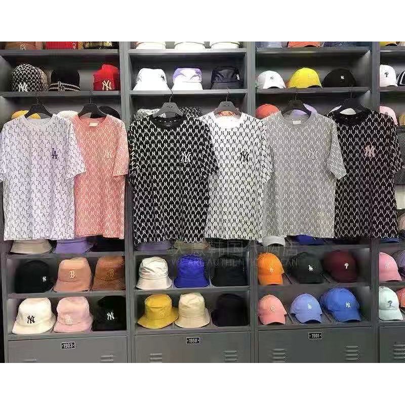 Mlb Áo Thun Tay Ngắn Chất Liệu Cotton In Họa Tiết Thời Trang Cho Nam Và Nữ