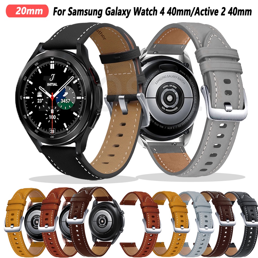 Dây Đeo Bằng Da Thật 20mm 20mm Cho Đồng Hồ Thông Minh Samsung Galaxy Watch 4 Classic 42mm 46mm / Galaxy Watch6 5 4 40mm