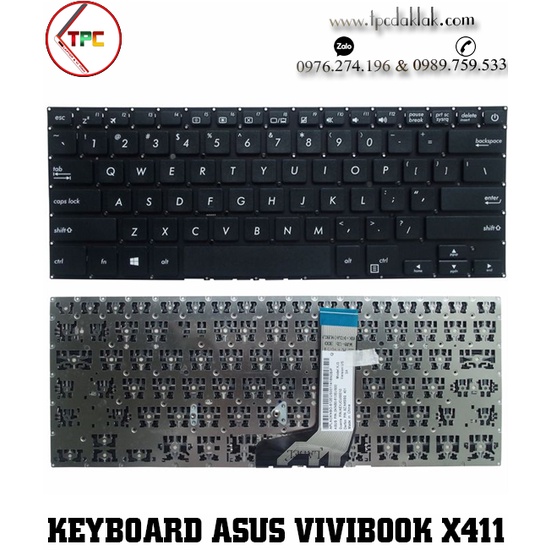 Bàn phím Laptop Asus VivoBook X411, X411U, X411UQ, X411UA, X411UF, X406, S4200UA, S4200UQ