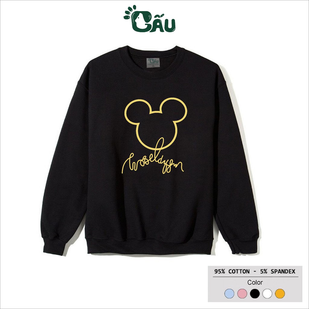 Áo sweater GẤU 194 vải thu đông co dãn, dày dặn mềm mịn form rộng phong cách Unisex - ALBUM DORRIS