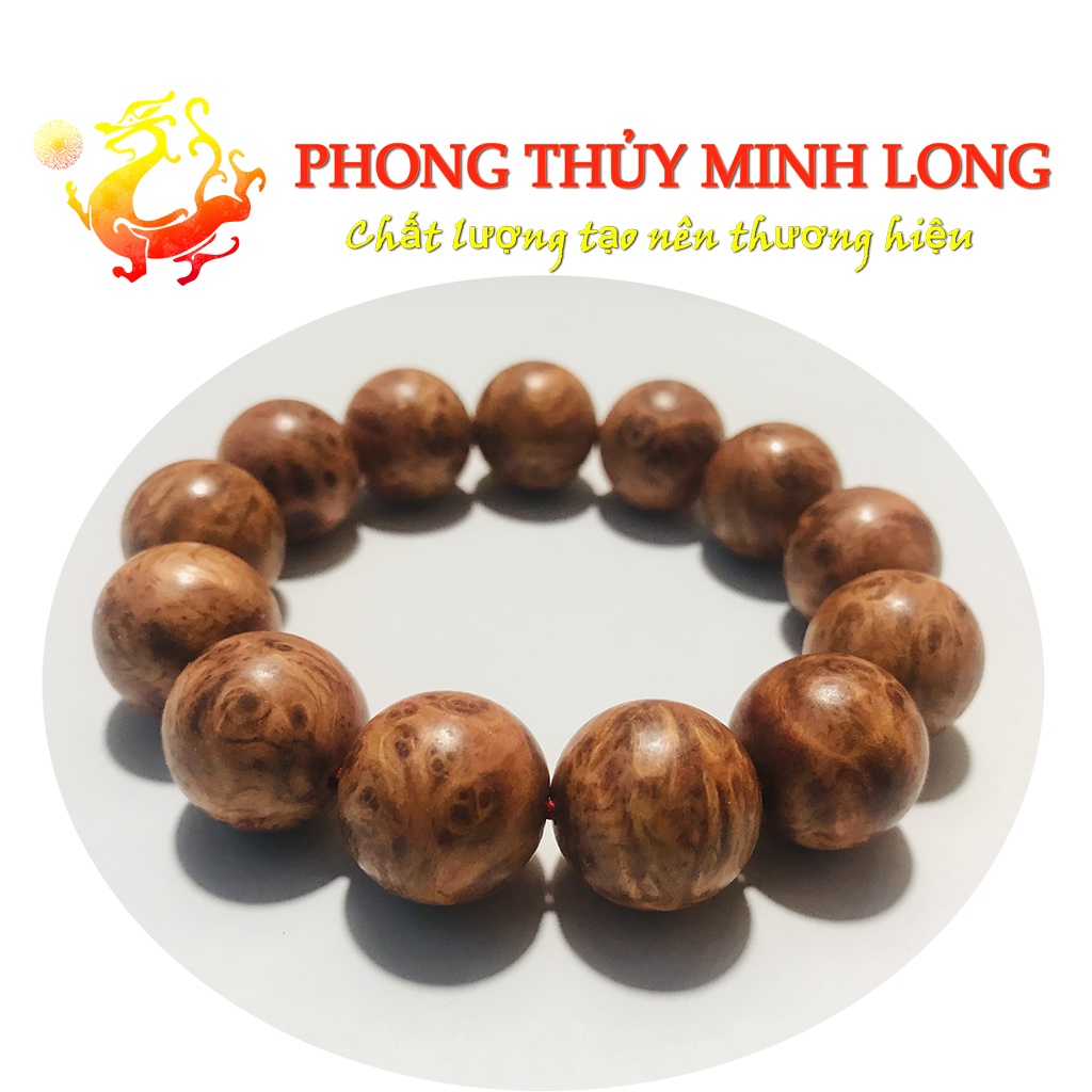 Vòng tay gỗ nu Huyết Long size 18 ly Hạt Tròn Cao Cấp