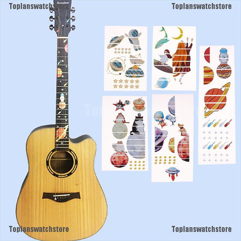 Sticker Dán Trang Trí Đàn Guitar Bass DIY Hình Không Gian