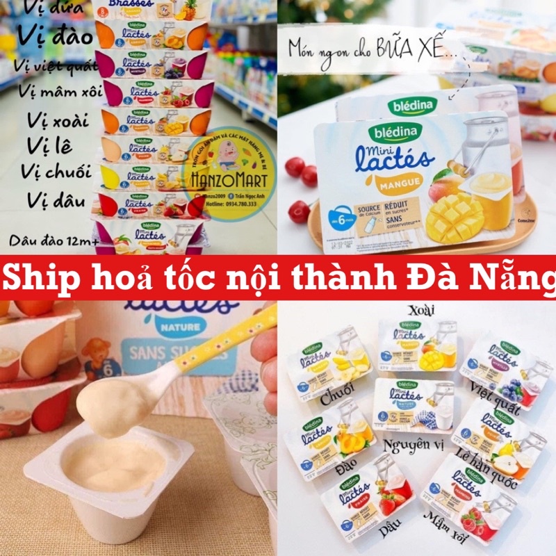 Sữa chua Bledina cho bé ăn dặm Pháp - Váng sữa Nestle 6m - 12m
