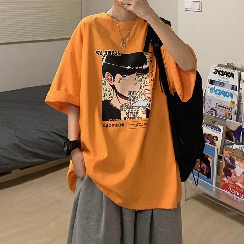 Áo Thun Tay Ngắn Cổ Tròn In Hình Thương Hiệu Thời Trang size M-5XL Dành Cho Nam