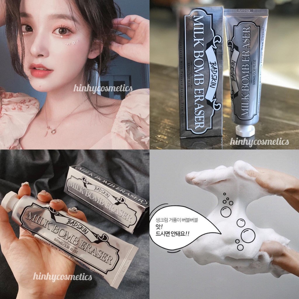 Sữa rửa mặt Bad Skin Milk Hàn quốc chính hãng