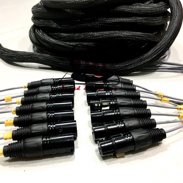 Dây Mic trống 7 đầu Jack 10m dây micro drum 7 Jack canon đực cái dài 10m microphone drum Jack canon day Mic
