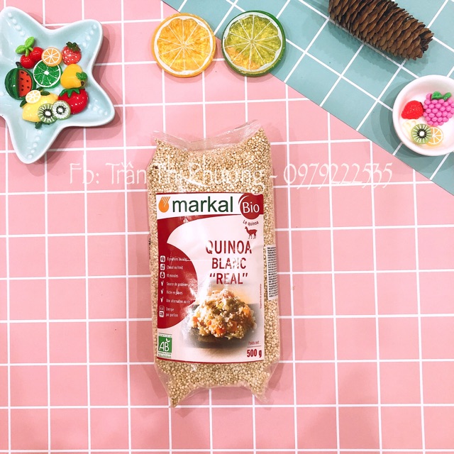 Hạt diêm mạch quinoa trắng hữu cơ Markal (date 2022-2023)