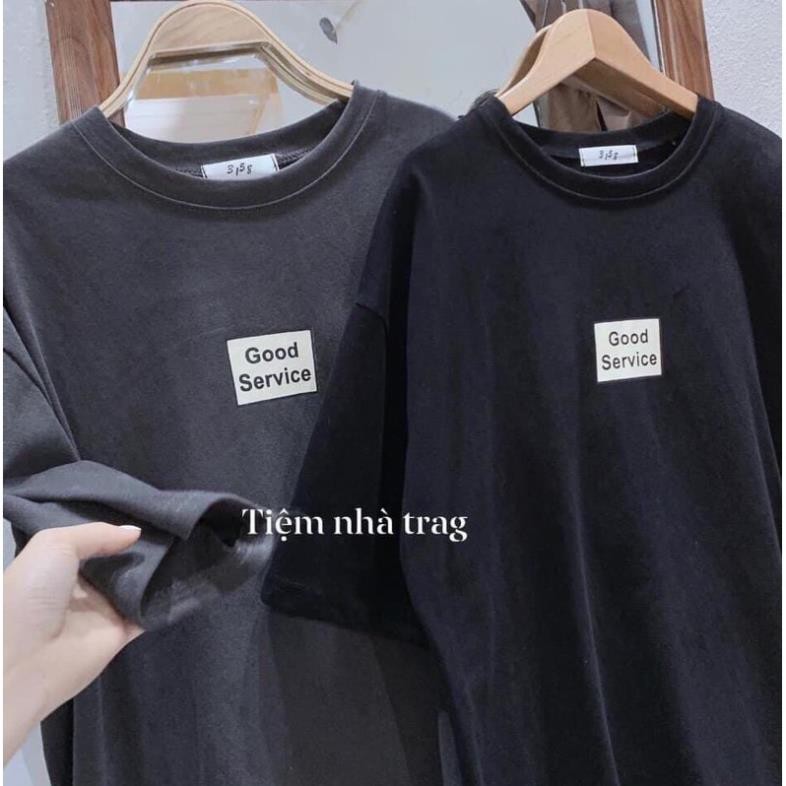 [XẢ KHO Áo Phông Thụng Tay Lỡ Unisex Logo Ngực Hot Hit