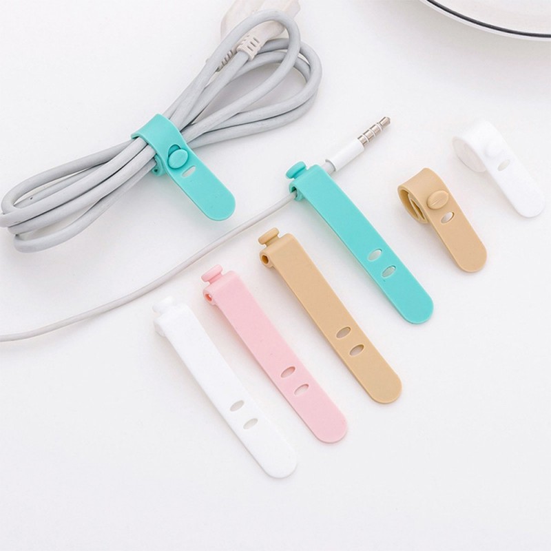 1PC 1.4M Candy Color Durable Cable Protection Spring Sleeve Rope / For USB Charging Cable Prevent Breakage Cable Headphone Winder / 4Pcs Cable Silicone Storage Buckle