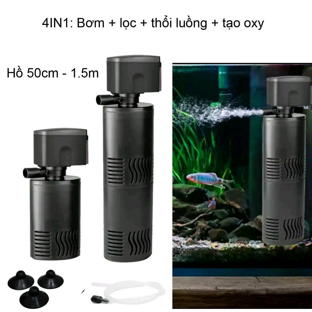 Máy Lọc Nước Bể Cá 3IN1: bơm lọc, tạo oxy, thổi luồng RX 2002F 2003F 2004F cao cấp, tiết kiệm điện