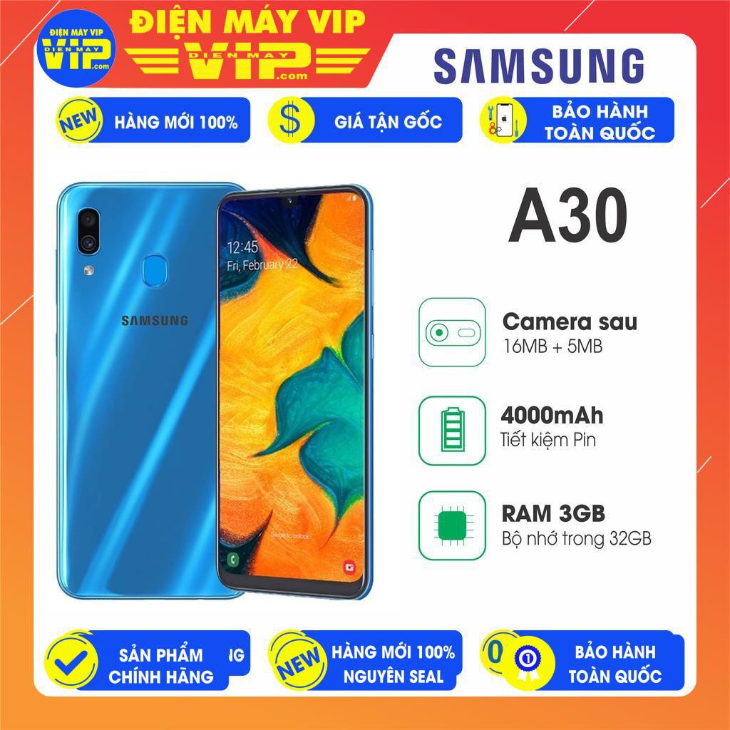 Điện thoại Samsung A30 - Hàng chính Hãng - NPP Khu vực - DienmayVIP.com