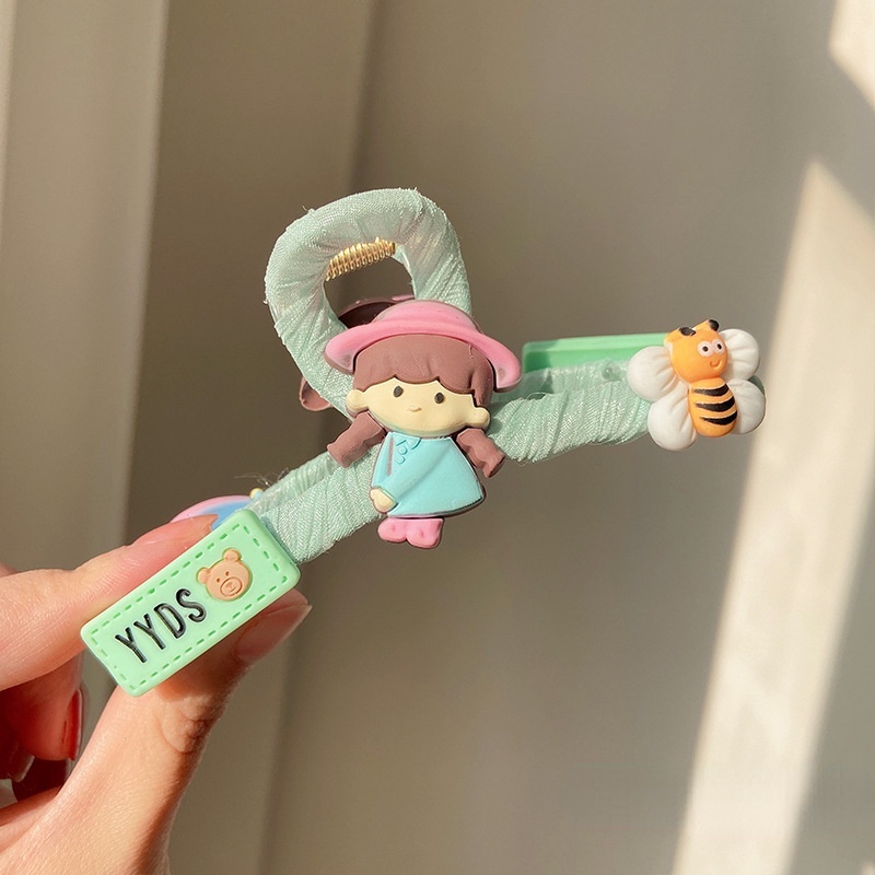 Kẹp Tóc Vải Hình Cá Mập Hoạt Hình Dễ Thương