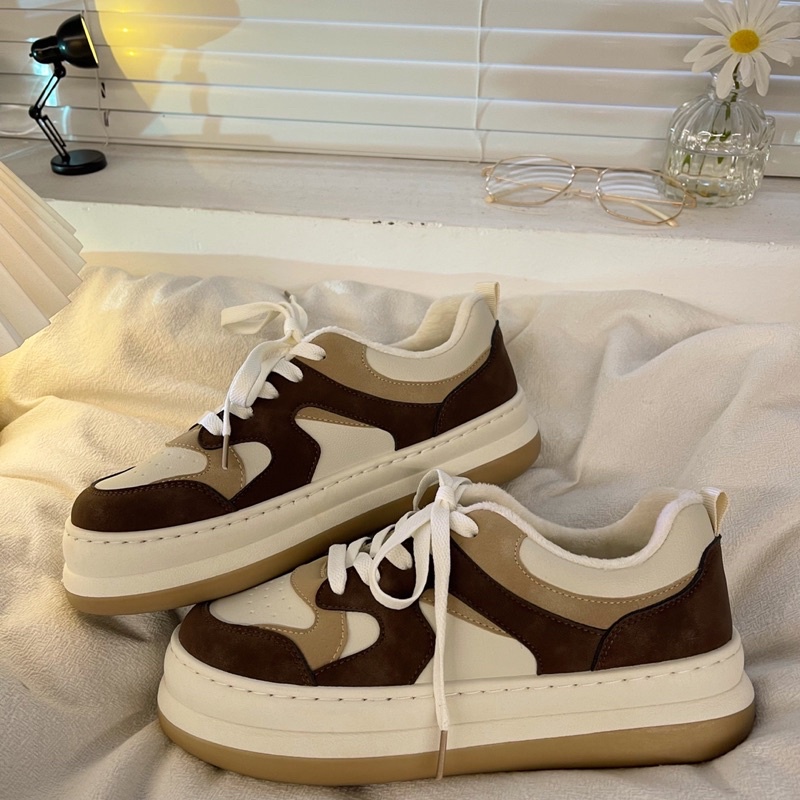 GIÀY THỂ THAO ĐẾ 3CM PHỐI MÀU UNISEX