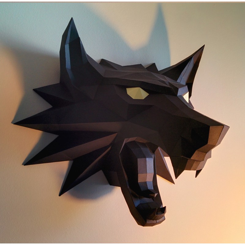 Ghép hình mô hình giấy anime Đầu sói The Witcher - The Witcher Paper Craft