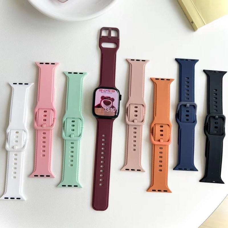 Dây Silicone Thay Thế Cho ĐồNg Hồ Apple 45mm 41mm44mm 40mm 42mm 38mm iWatch series 7 6 se 5 4 3 2
